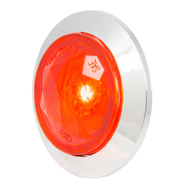 75322 1-1/4" RED/RED DIAMOND 1LED DUAL FUNC. LIGHT W/CR. BEZEL Orange Red