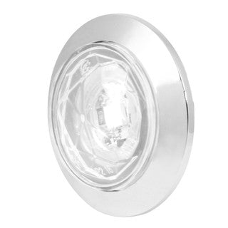 75324 1-1/4" Diamond Lens LED Light White/Clear Light Gray