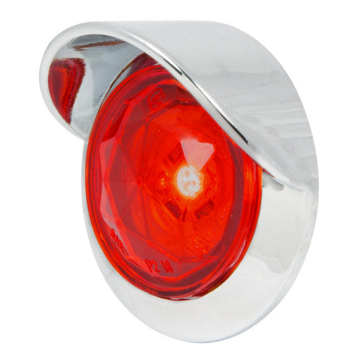 75332 1-1/4" Diamond Lens LED Light Red Firebrick