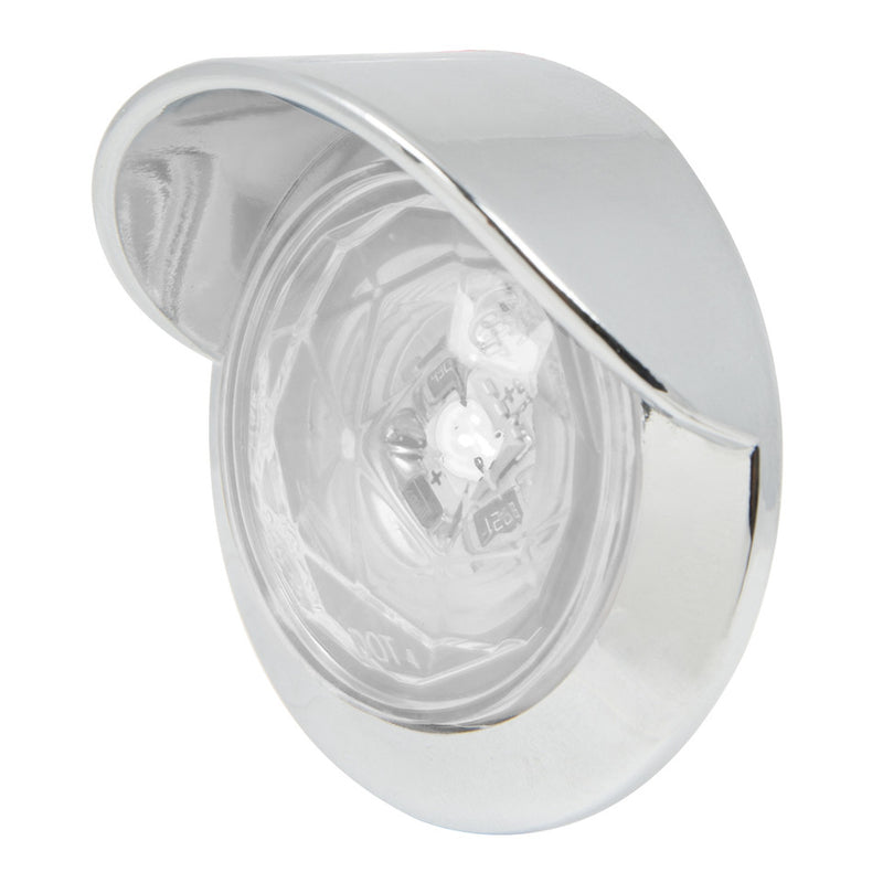 75334 1-1/4" Diamond Lens LED Light White/Clear Light Gray