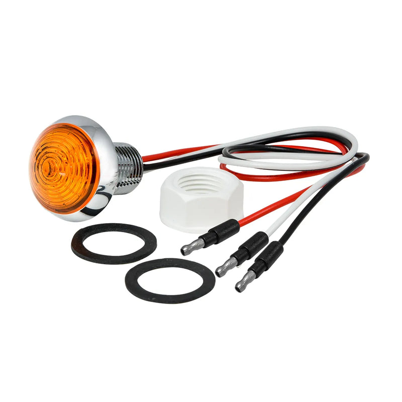 75340 1-1/4" AMBER/AMB CLASSIC 1LED DUAL FUN. LIGHT W/ CR. HOUSING 1-1/4" MINI MOON Dark Slate Gray
