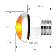 75340 1-1/4" AMBER/AMB CLASSIC 1LED DUAL FUN. LIGHT W/ CR. HOUSING 1-1/4" MINI MOON Dark Slate Gray