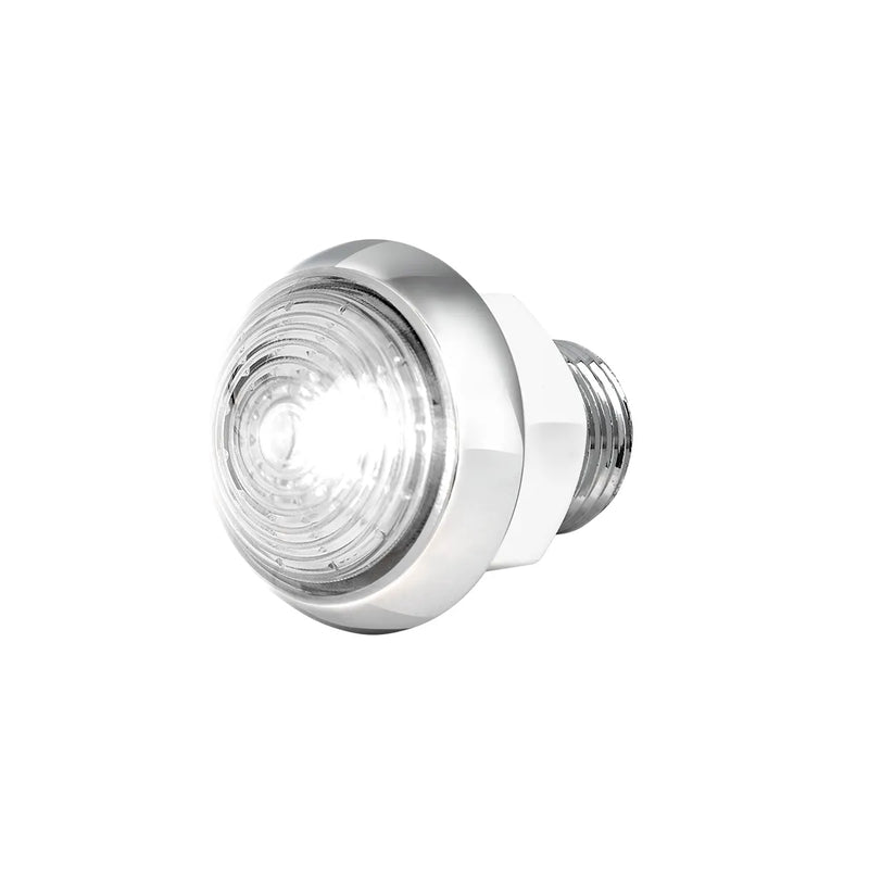75342 1-1/4" WHITE/CLR CLASSIC 1LED DUAL FUN. LIGHT W/ CR. HOUSING 1-1/4" MINI MOON Light Gray