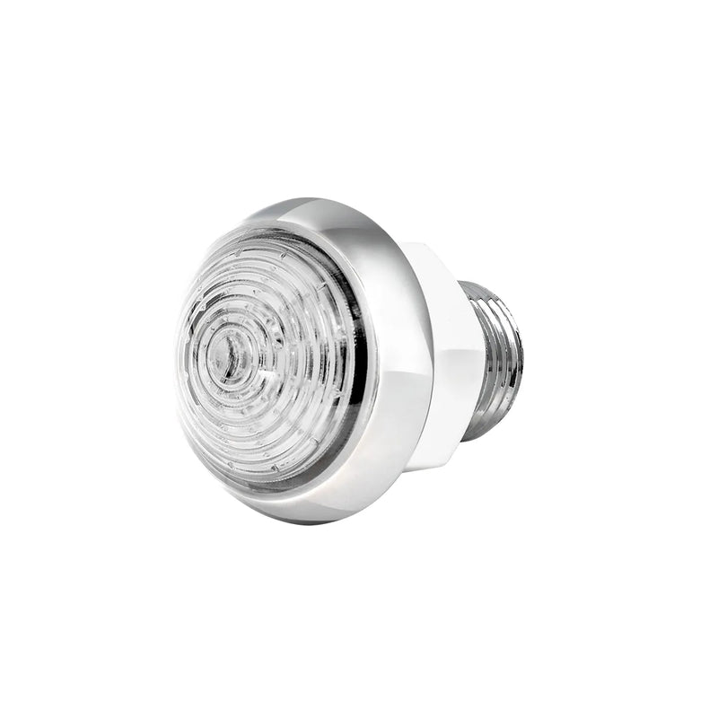 75342 1-1/4" WHITE/CLR CLASSIC 1LED DUAL FUN. LIGHT W/ CR. HOUSING 1-1/4" MINI MOON Light Gray