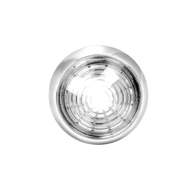 75342 1-1/4" WHITE/CLR CLASSIC 1LED DUAL FUN. LIGHT W/ CR. HOUSING 1-1/4" MINI MOON Light Gray