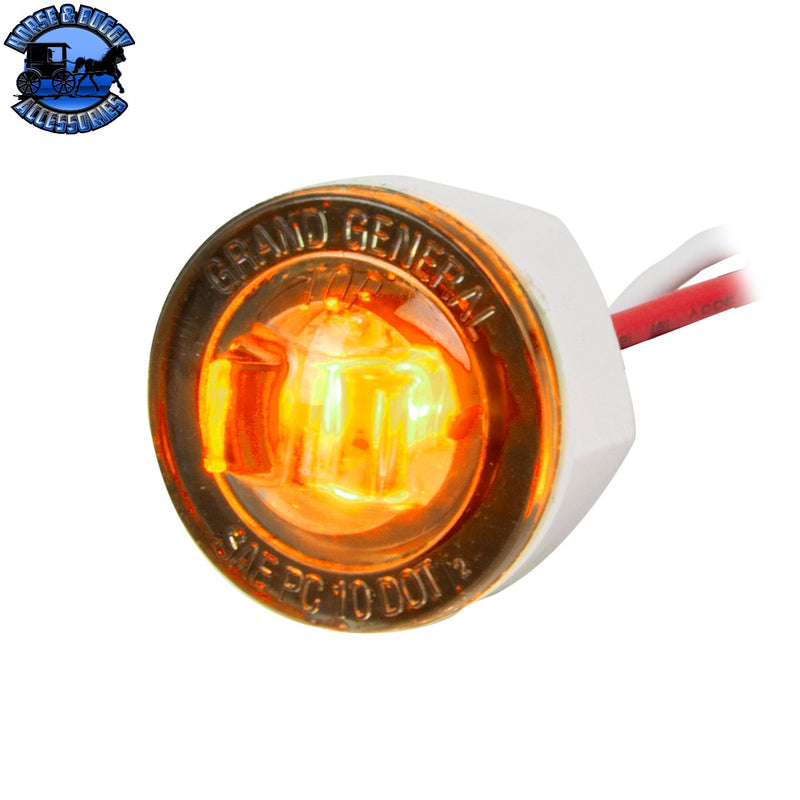 amber/smoked 1"  MINI PUSH/SCREW WIDE ANGLE LED LIGHT IN SMOKE LENS 75350