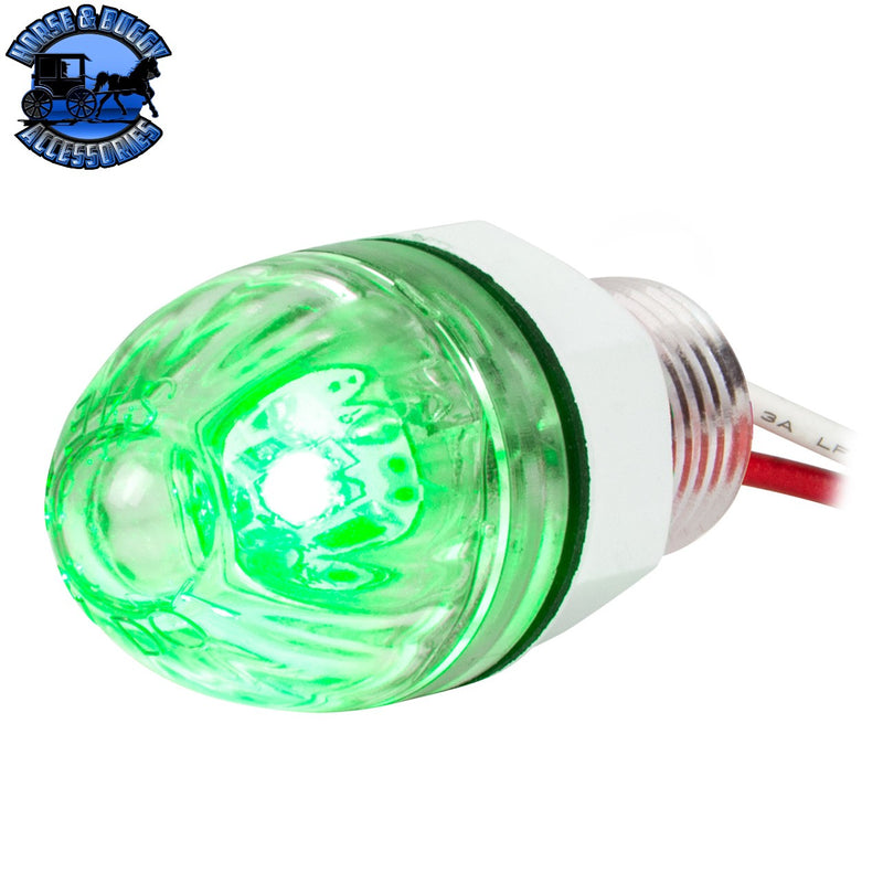 75398 1" Mini Push/Screw Watermelon LED Light Green/Clear
