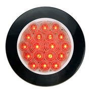 75753 Fleet Series 4" Flange Mount LED Light w/ Twist-On Bezel & 3 Prong Plug, Red/Clear Tomato