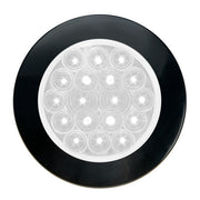 75754 Fleet Series 4" Flange Mount LED Light w/ Twist-On Bezel & 3 Prong Plug, White/Clear Light Gray