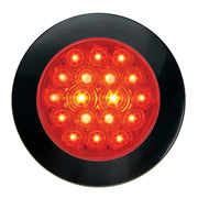 75757 Fleet Series 4" Flange Mount LED Light w/ Twist-On Bezel & 3 Wires Red Firebrick