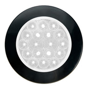75759 Fleet Series 4" Flange Mount LED Light w/ Twist-On Bezel & 3 Wires, White/Clear Light Gray