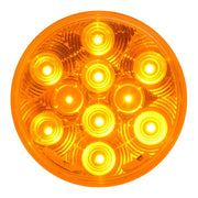 4" HIGHWAY AMBER/AMBER 10 LED SEALED LIGHT 4" ROUND Dark Orange
