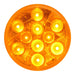 Dark Orange 4" HIGHWAY AMBER/AMBER 10 LED SEALED LIGHT 4" ROUND