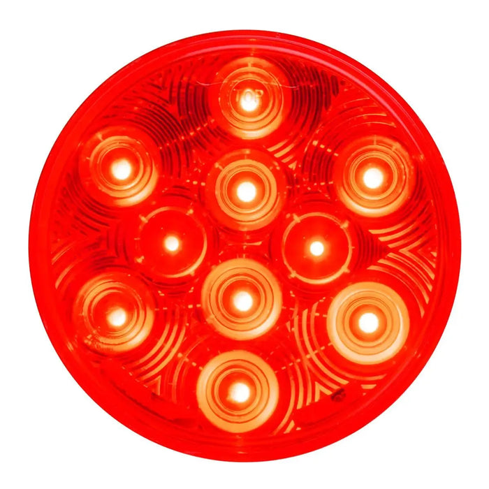 Light Salmon 4" HIGHWAY RED/RED 10 LED SEALED LIGHT 4" ROUND