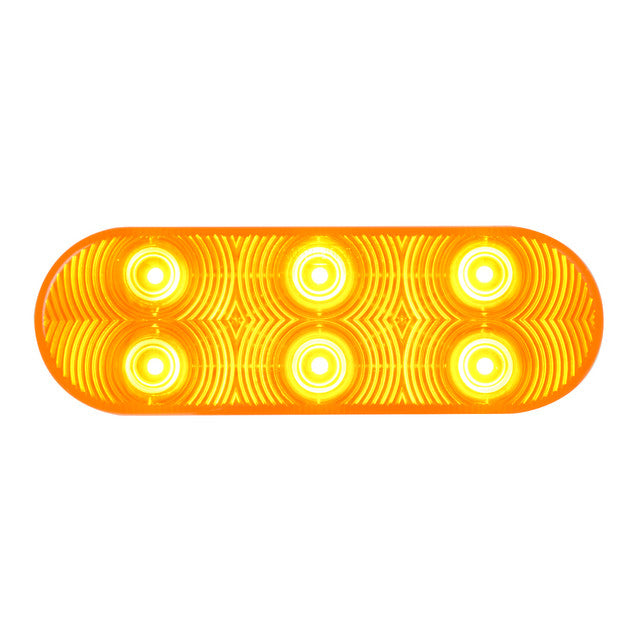 75770 OVAL HIGHWAY AMBER/AMBER 6 LED SEALED LIGHT Orange