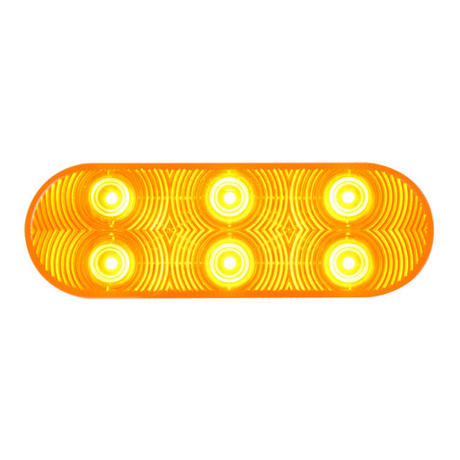 75770 OVAL HIGHWAY AMBER/AMBER 6 LED SEALED LIGHT Orange