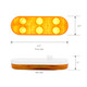 75770 OVAL HIGHWAY AMBER/AMBER 6 LED SEALED LIGHT White Smoke
