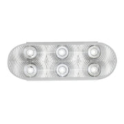 75772 Highway Series Oval LED Light with 6 Diodes White/Clear Light Gray