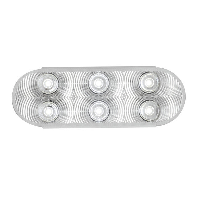 75772 Highway Series Oval LED Light with 6 Diodes White/Clear Light Gray