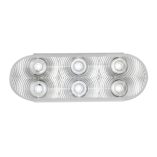 75772 Highway Series Oval LED Light with 6 Diodes White/Clear Light Gray
