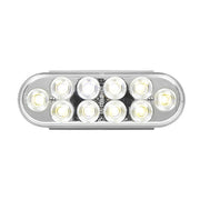 75777 Highway Series Oval LED Light with 10 Diodes White/Clear Light Gray