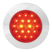 4" FLEET RED/RED 18 LED SURFACE MOUNT W/ BEZEL, 3WIRES 4" ROUND Light Gray