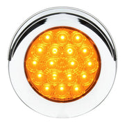 75845 Fleet Series 4" Surface Mount LED Light w/ Twist-On Bezel & 3 Wires, Amber 4" ROOUND Orange