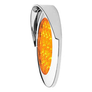 75845 Fleet Series 4" Surface Mount LED Light w/ Twist-On Bezel & 3 Wires, Amber 4" ROOUND Light Gray