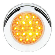 75846 Fleet Series 4" Surface Mount LED Light w/ Twist-On Bezel & 3 Wires Amber/Clear 4" ROUND Beige