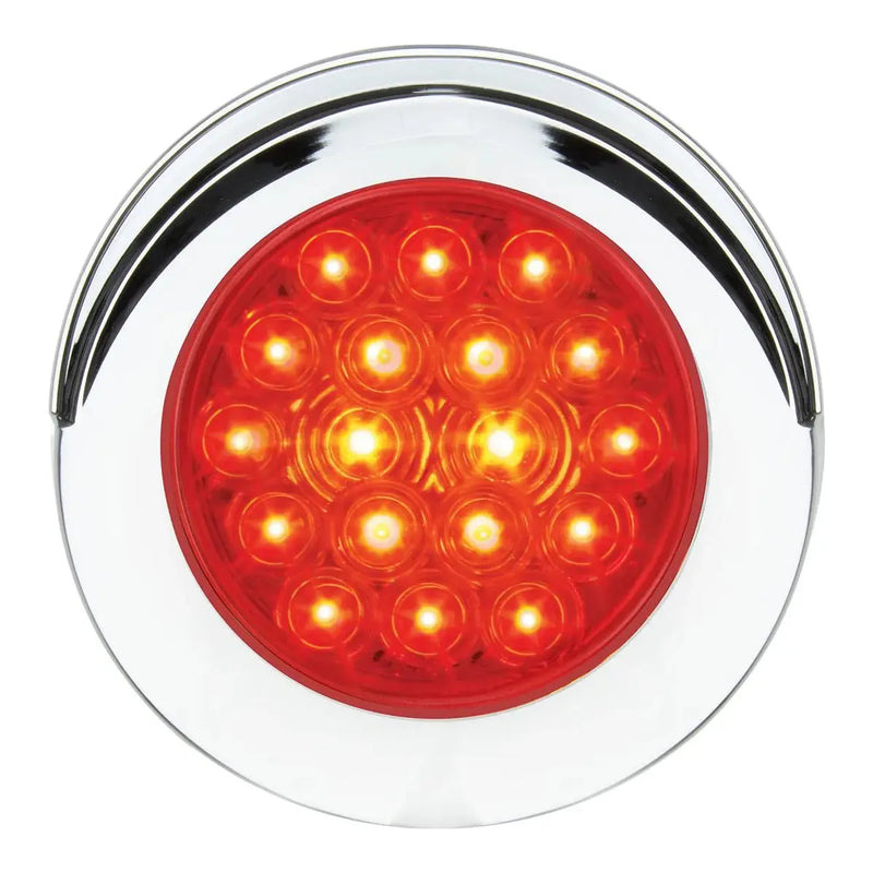 75847 Fleet Series 4" Surface Mount LED Light w/ Twist-On Bezel & 3 Wires Red 4" ROUND Firebrick