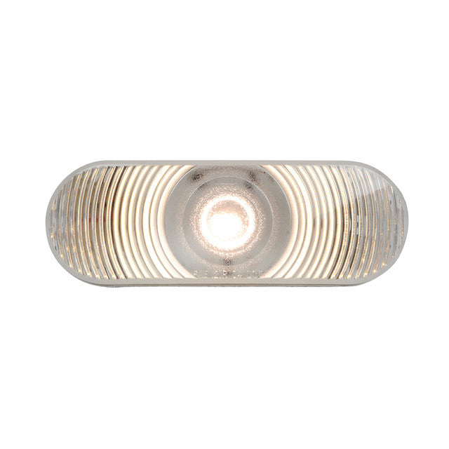 75852 One LED Series Oval Single LED Light White/Clear Gray