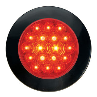 75857 Fleet Series 4" Surface Mount LED Light w/ Twist-On Bezel & 3 Wires Red Firebrick
