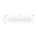 Light Gray 5-1/8" ULTRA THIN AMBER/AMBER 6 LED LIGHT, HIGH/LOW, 3 WIRES ULTRA THIN LED LIGHT