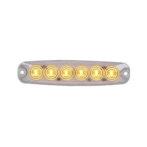 Tan 5-1/8" ULTRA THIN AMBER/CLEAR 6 LED LIGHT, HIGH/LOW, 3 WIRES ULTRA THIN LED LIGHT