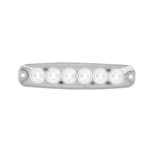 Light Gray 5-1/8" ULTRA THIN WHITE/CLEAR 6 LED LIGHT, HIGH/LOW, 3 WIRES ULTRA THIN LED LIGHT