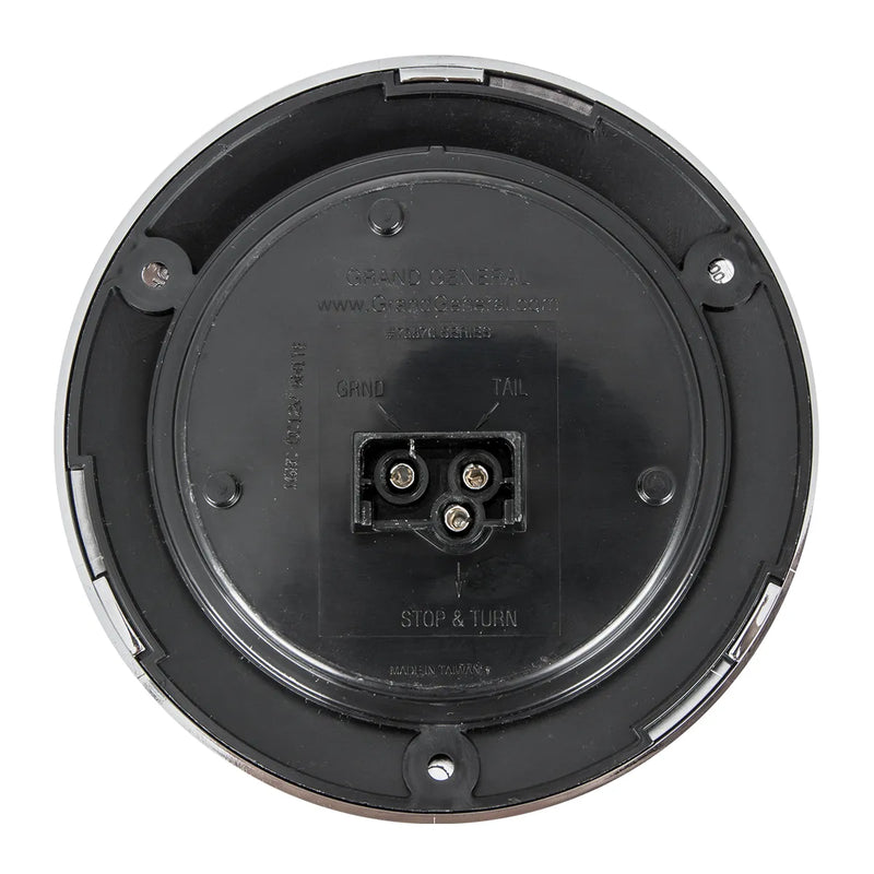 75870 Fleet Series 4" Flange Mount LED Light w/ Twist-On Bezel & 3 Prong Plug, Amber 4" ROUND Dark Slate Gray