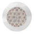 75873 Fleet Series 4" Flange Mount LED Light w/ Twist-On Bezel & 3 Prong Plug, Red/Clear 4" ROUND Light Gray