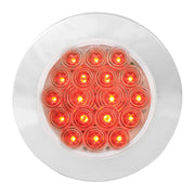 75873 Fleet Series 4" Flange Mount LED Light w/ Twist-On Bezel & 3 Prong Plug, Red/Clear 4" ROUND Chocolate