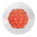 Chocolate 4" FLEET RED/CLEAR 18 LED FLANGE MOUNT W/BEZEL, 3 PRONG 4" ROUND