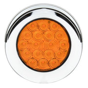 75875 Fleet Series 4" Flange Mount LED Light w/ Twist-On Bezel & 3 Prong Plug, Amber 4" ROUND Dark Slate Gray