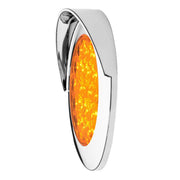 75875 Fleet Series 4" Flange Mount LED Light w/ Twist-On Bezel & 3 Prong Plug, Amber 4" ROUND Light Gray