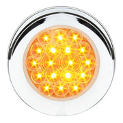 75876 Fleet Series 4" Flange Mount LED Light w/ Twist-On Bezel & 3 Prong Plug, Amber/Clear 4" ROUND Beige