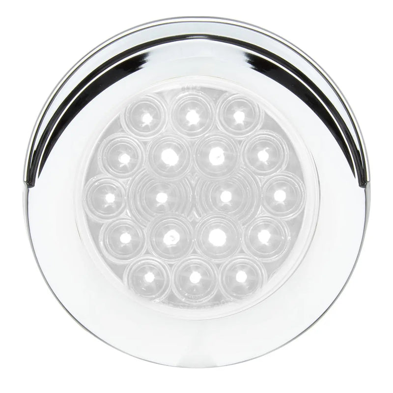 75879 Fleet Series 4" Flange Mount LED Light w/ Twist-On Bezel & 3 Prong Plug, White/Clear 4" ROUND Lavender