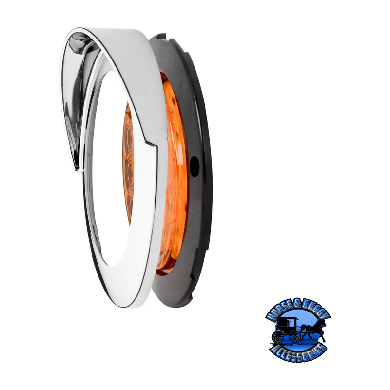 75879 Fleet Series 4" Flange Mount LED Light w/ Twist-On Bezel & 3 Prong Plug, White/Clear 4" ROUND Dark Slate Gray