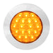 Orange 4" FLEET AMBER/AMBER 18 LED FLANGE MOUNT W/BEZEL, 3 WIRES 4" ROUND