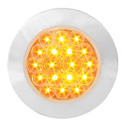 75881 Fleet Series 4" Flange Mount LED Light w/ Twist-On Bezel & 3 Wires, Amber/Clear 4" ROUND Goldenrod