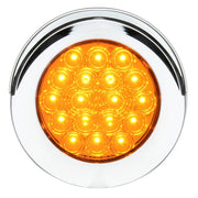 75885 Fleet Series 4" Flange Mount LED Light w/ Twist-On Bezel & 3 Wires, Amber 4" ROUND White Smoke