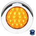 Dark Slate Gray 4" FLEET AMBER/CLEAR 18 LED FLANGE MT. W/VISOR BEZEL, 3 WIRES 4" ROUND