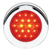 75887 Fleet Series 4" Flange Mount LED Light w/ Twist-On Bezel & 3 Wires,Red 4" ROUND Firebrick