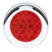 75887 Fleet Series 4" Flange Mount LED Light w/ Twist-On Bezel & 3 Wires,Red 4" ROUND Firebrick